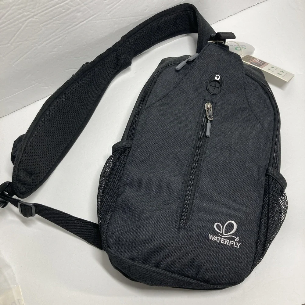 WATERFLY Sling Bag Chest Pack Crossbody Backpack for Women Men Travel Hiking